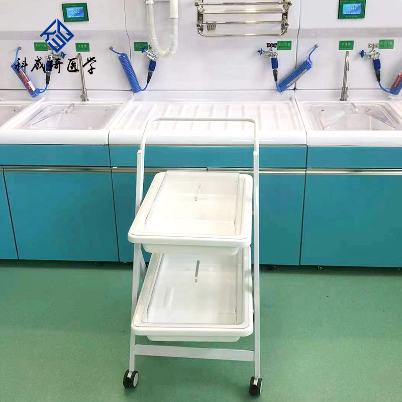 Endoscopy Transport Cart Shockproof Multi-Layer Medical Equipment Trolley