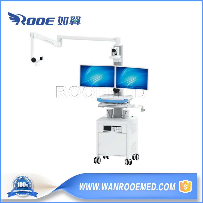 Bwt-005A Hospital Crash Teaching Computer Workstation Trolley Cart for Medical Operation Room