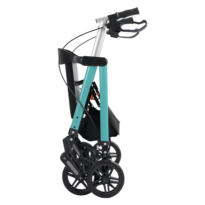 Dl-7077D Walker Rollator with Seat for Elderly Disabled Foldable Walking Aid Factory Direct Sale