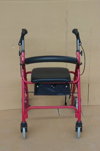 Lightweight Portable Medical Rehabilitation Foldable Walking Frame Walker Rollator for Disabled Elderly
