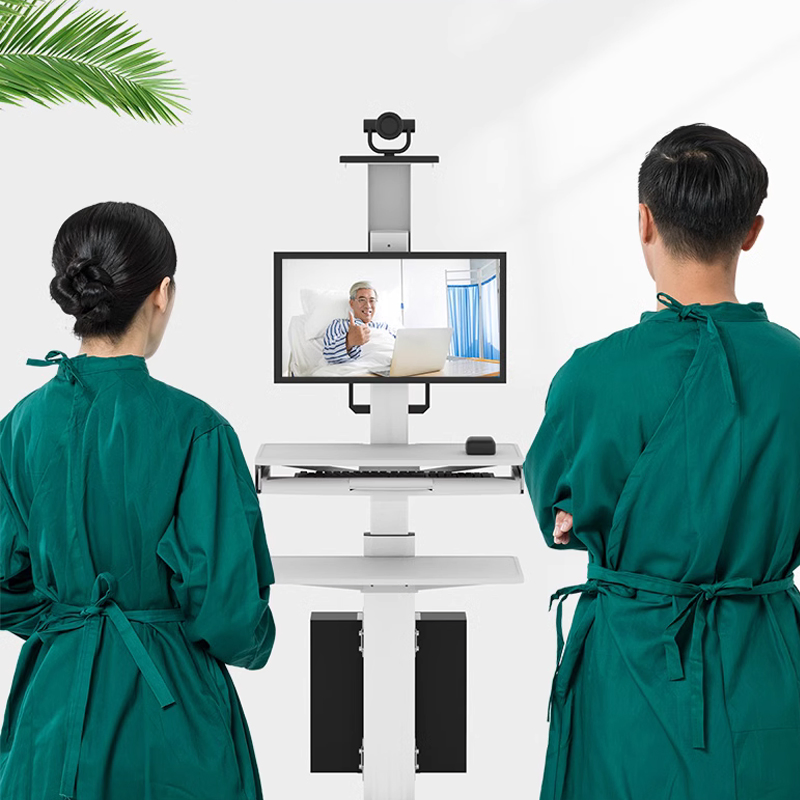 Medical Monitor Cart Telemedicine Terminals Mobile Workstation Cart
