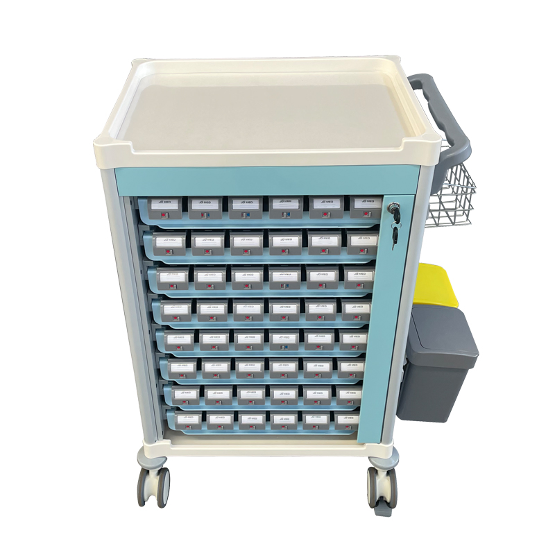 Medication Hospital Dispensing Boxes Cart Medical Trolley with Drawer