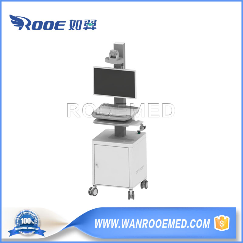 Bwt-005A Medical ABS Emergency Computer Mobile Long Arm Teaching Workstation Cart Trolley for Consultation