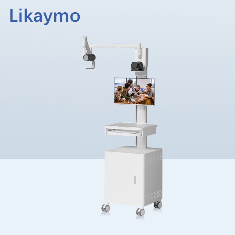 Customizable Telemedicine Hospital Trolley Medical Cart with Camera Bracket