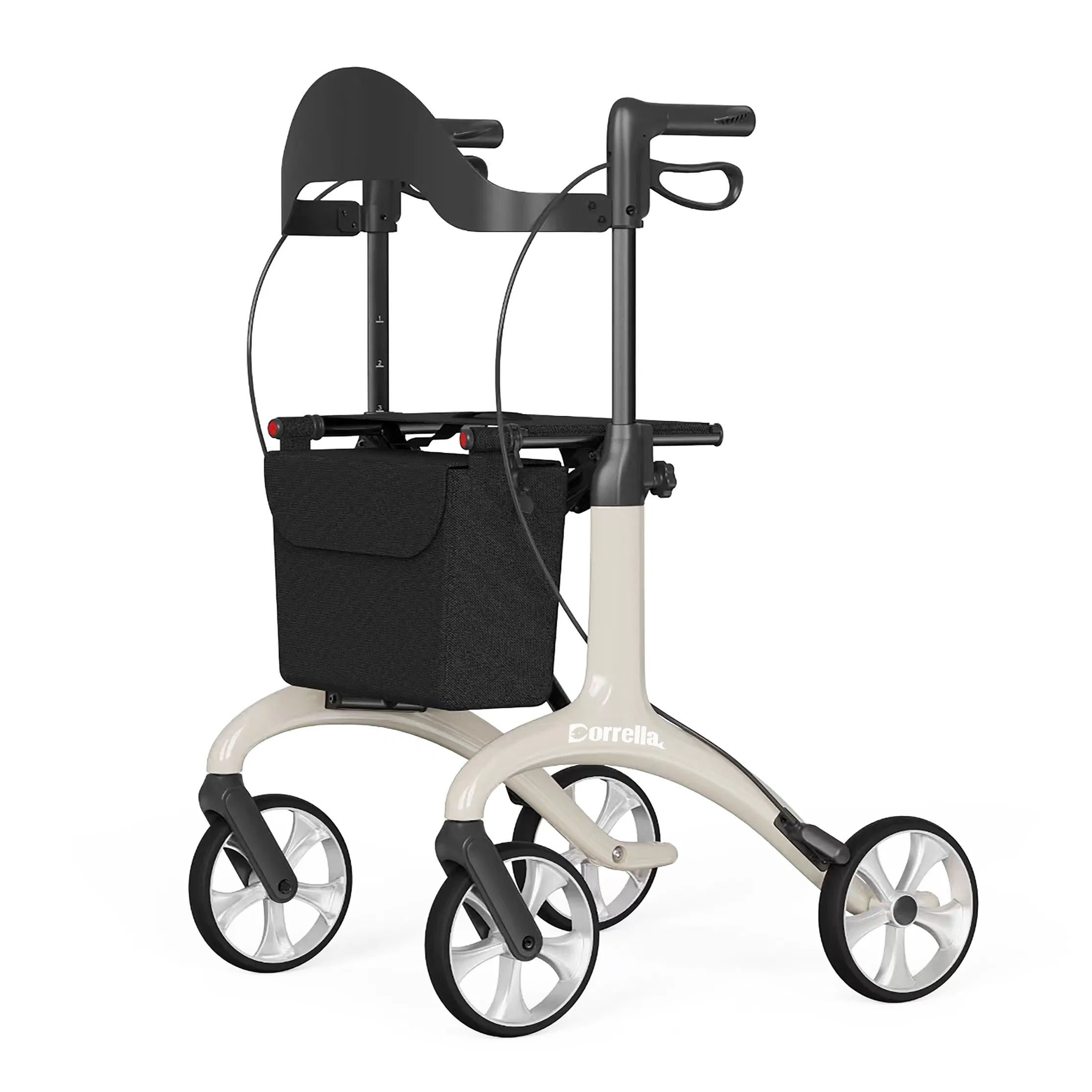 Adjustable Foldable Rollator Walker - Comfortable Mobility Aid for Elderly