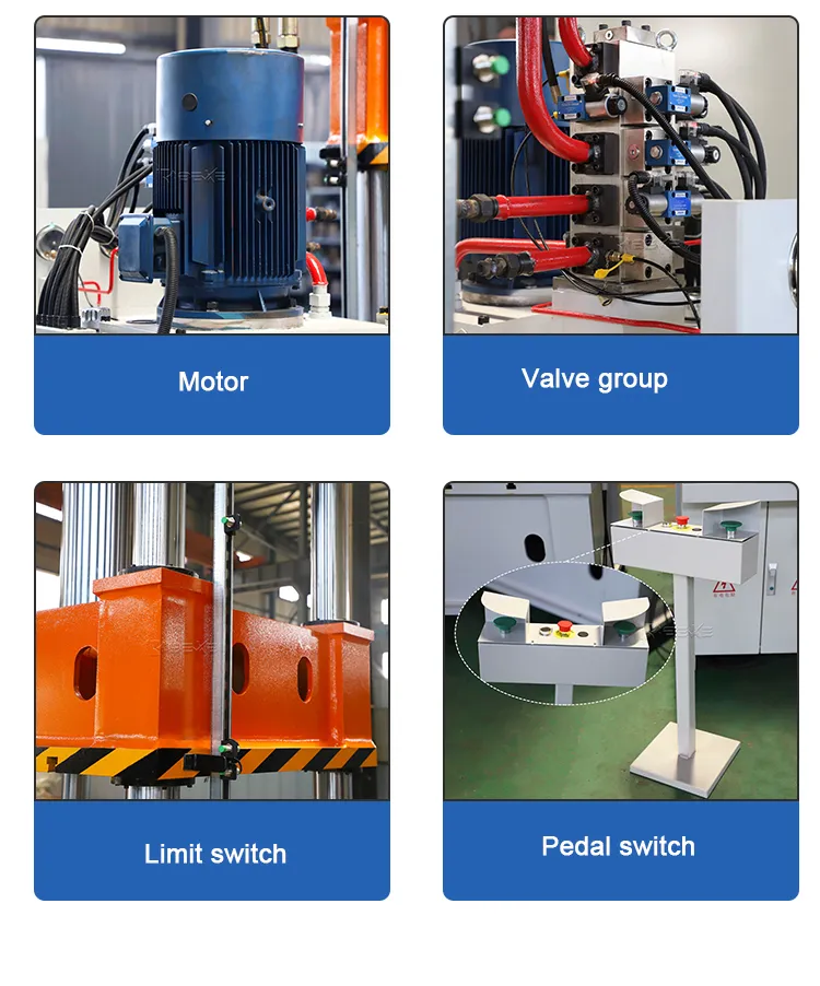 Y32-400t 4 عمود 3 آلات ضغط هيدروليكية لصنع المساحيق