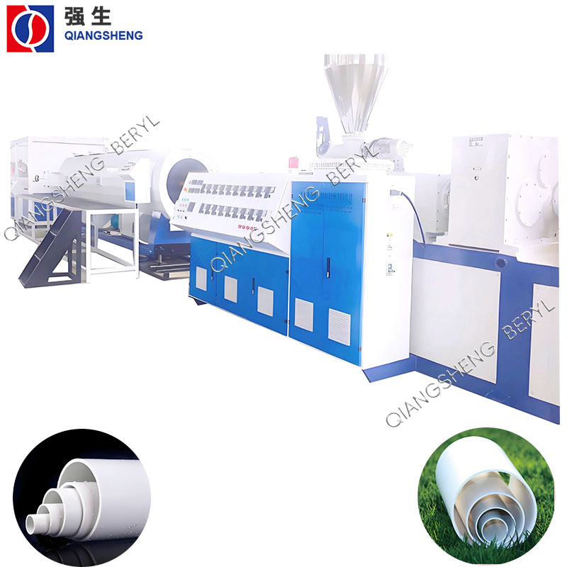 DN50-DN630mm خط بثق أوتوماتيكي بالكامل بقطر كبير ثلاثي الطبقات من PVC مع نظام خلط وتغذية