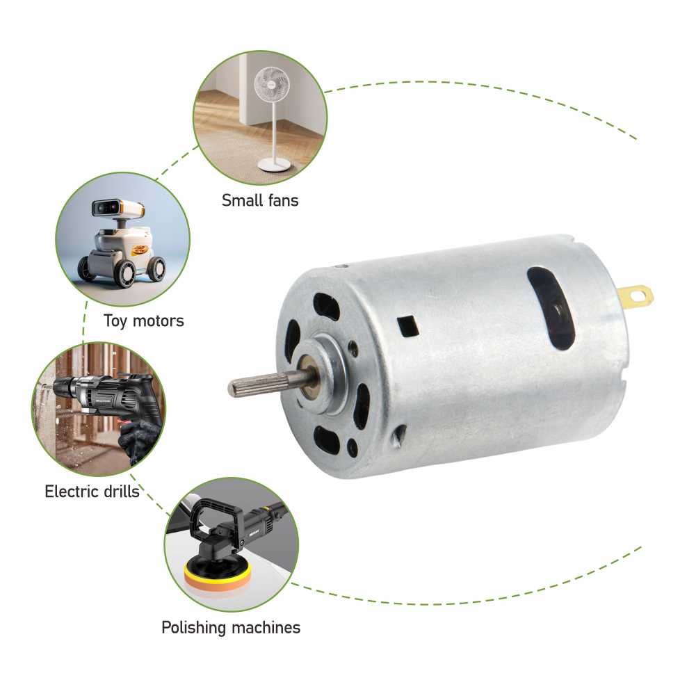 Low-Noise 24V Hair Dryer and Massager Brush DC Motor for Smart Home Devices and Household Appliances