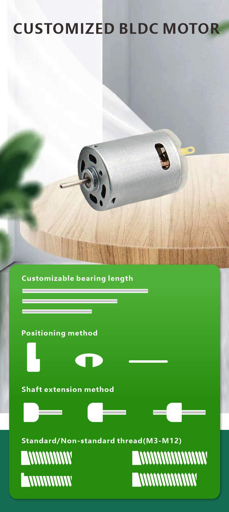 JQBL-385SA Brush DC Motor detail 6