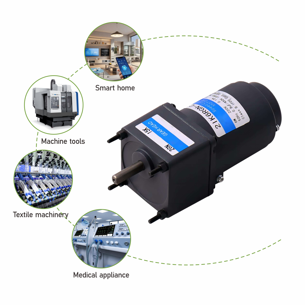 High Performance Splash Proof Single Phase AC Gear Motor with Built-in Reduction Gearbox for Lab Equipment