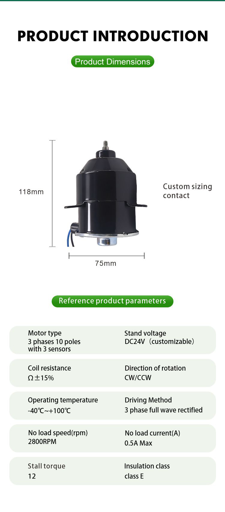 Solar Brush DC Motor Detail 8