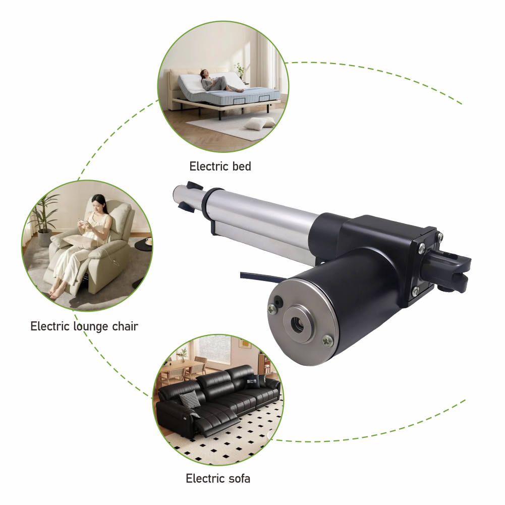 Low Noise 6000N 24V Electric Linear Actuator Stroke Load Capacity  Drive Motor Controller for Permanent Magnet