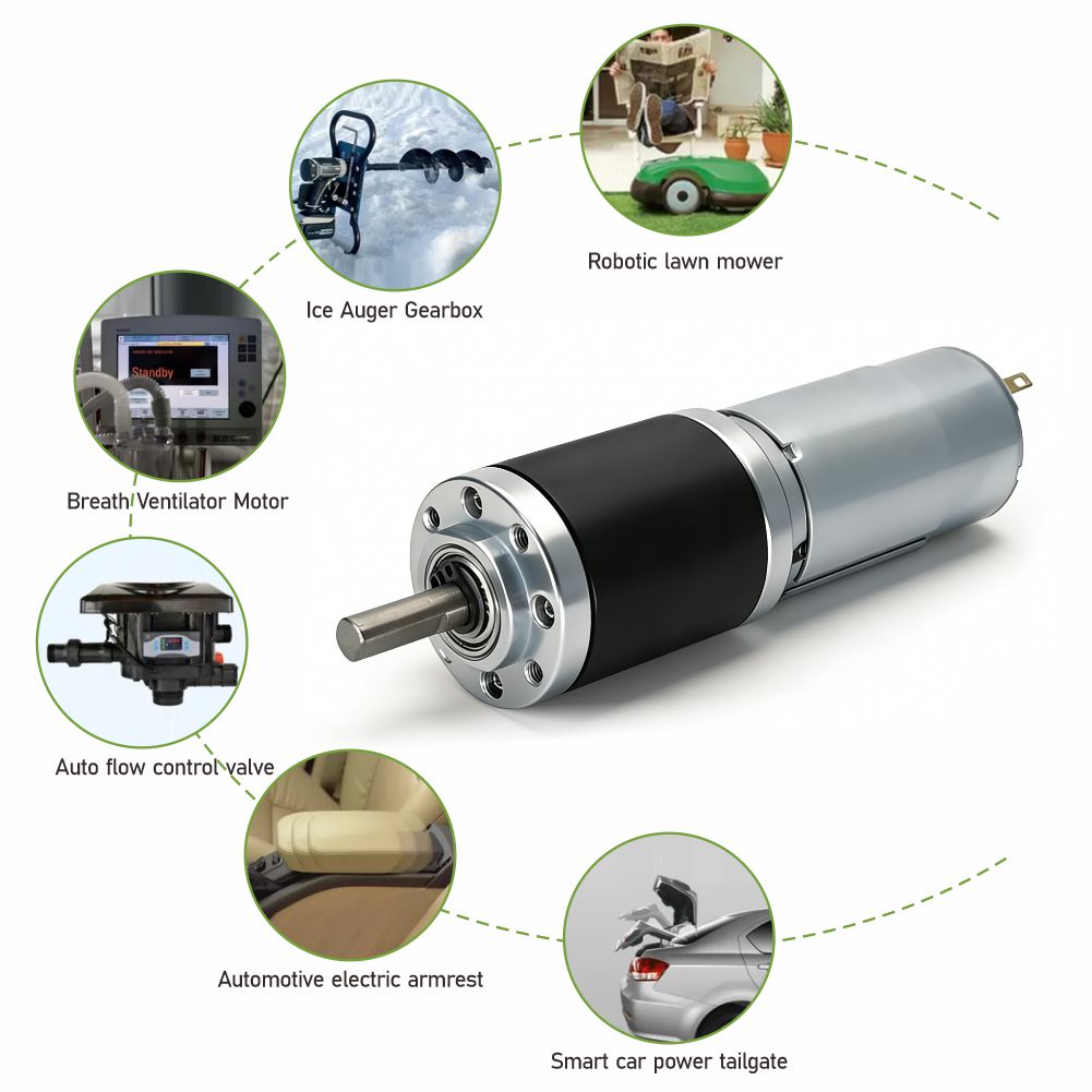 Custom 0.936w Brush Motor 24V DC Planetary Gear Motor with 6000RPM