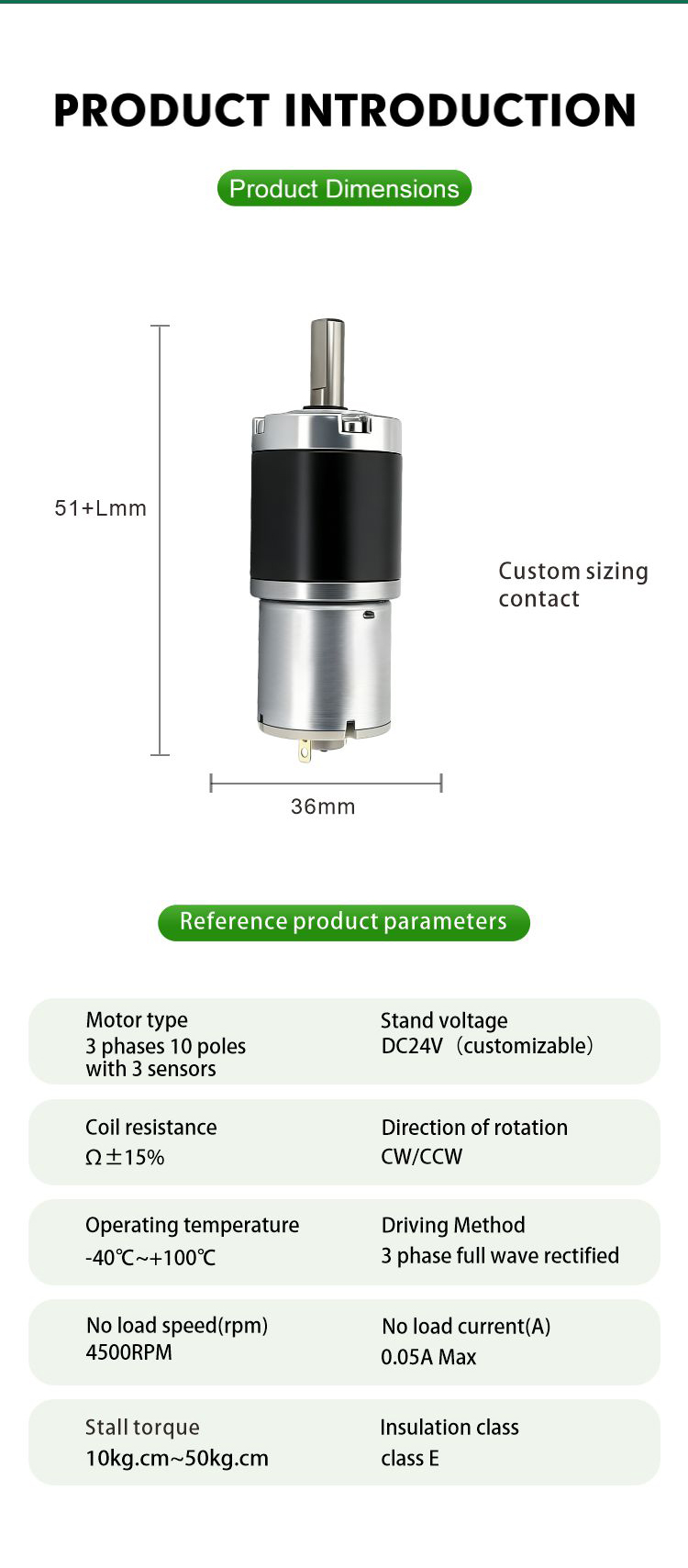JQPG-36G01 DC Planetary Gear Motor Detail 9