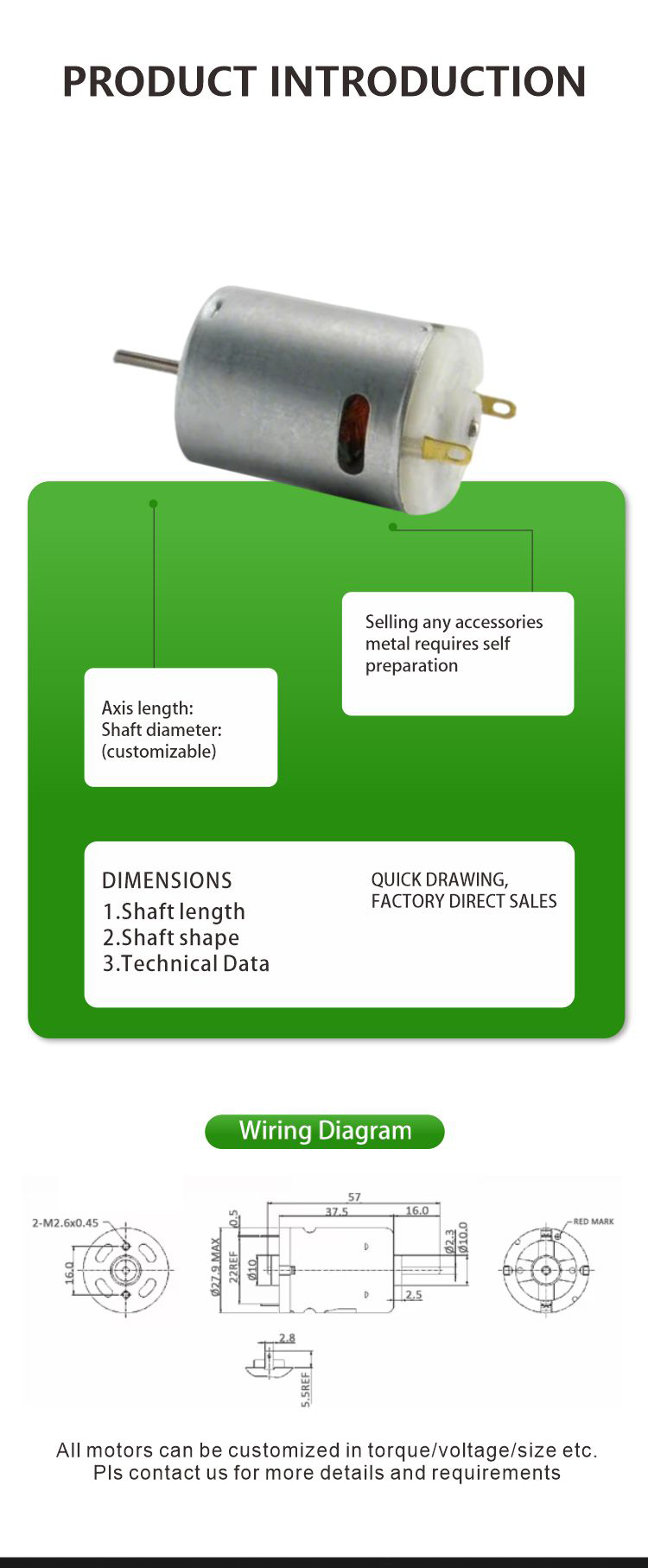 JQBL-385SA Brush DC Motor detail 3