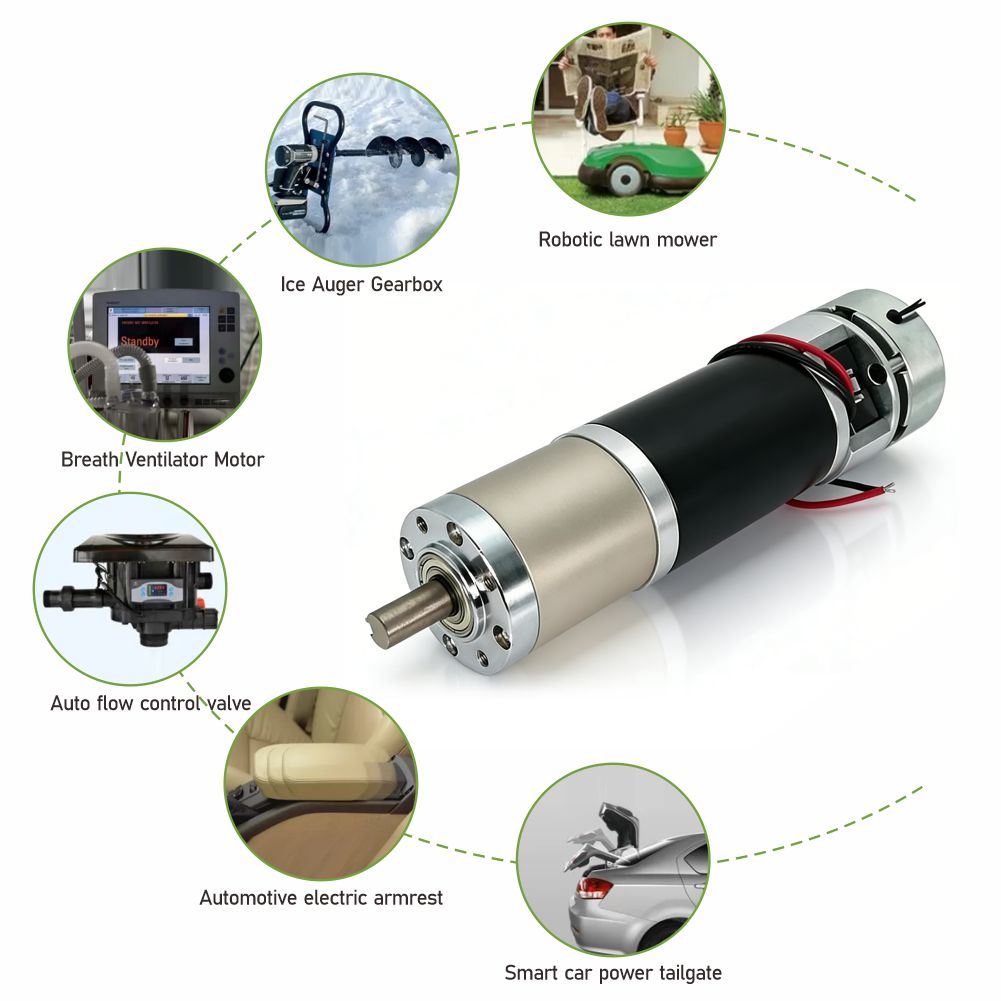 Compact 12V Brushed DC Planetary Gears Motors for Household Appliances 56mm