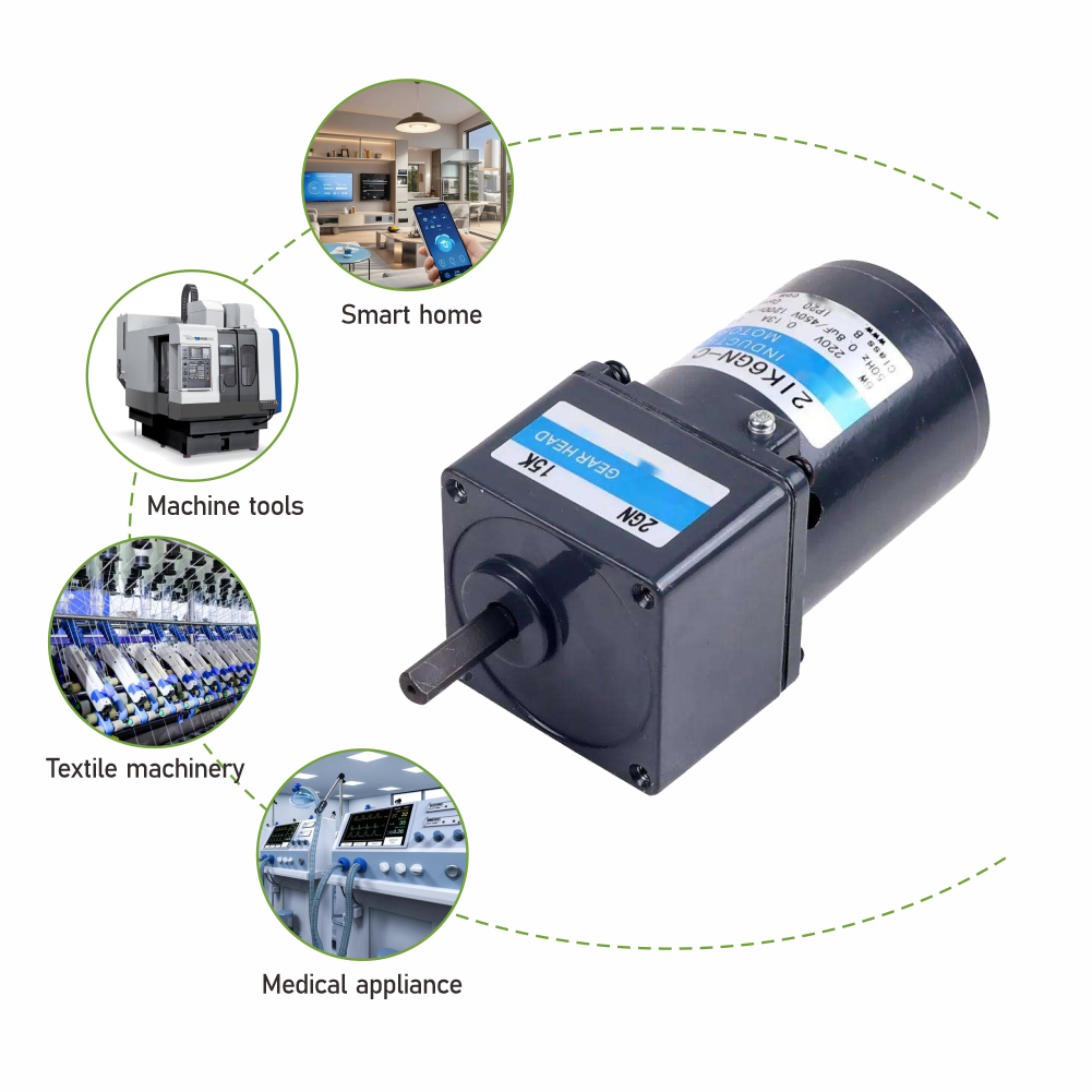 Industrial Single Phase 2IK6GN-C AC Induction Gear Motor Drip Proof With Gearbox for Packaging Machine Conveyor