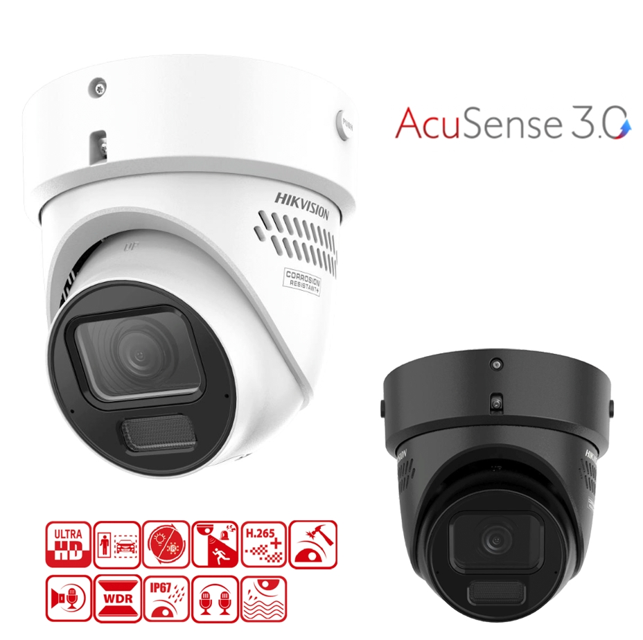 Hikvision 12MP Audible Warning &amp; Smart Hybrid Light Varifocal Network Camera