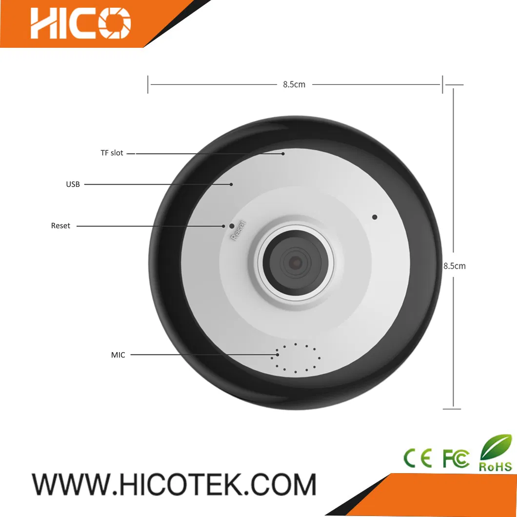2MP 360 Degree Fisheye Home Security IP APP CCTV Cameras