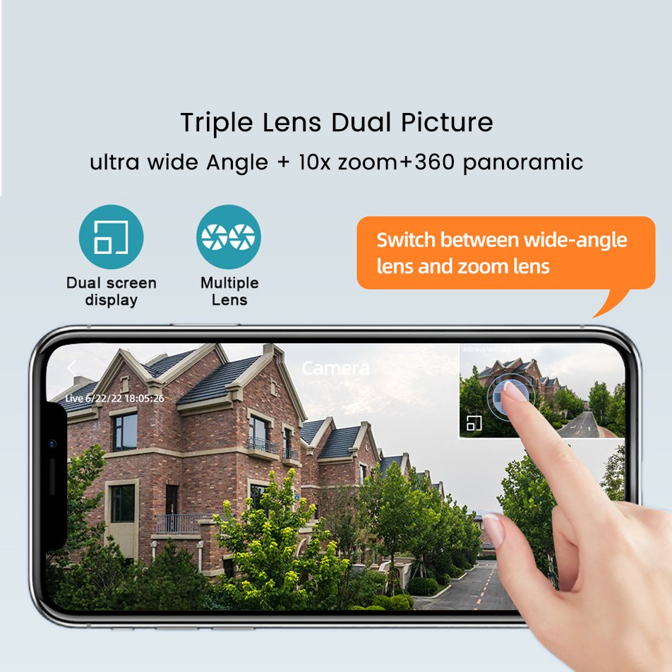 2. Dual Lens Network Camera with 10X Optical Zoom PTZ