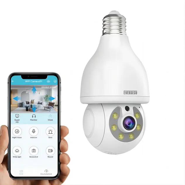 2K HD Light-Bulb Security Camera