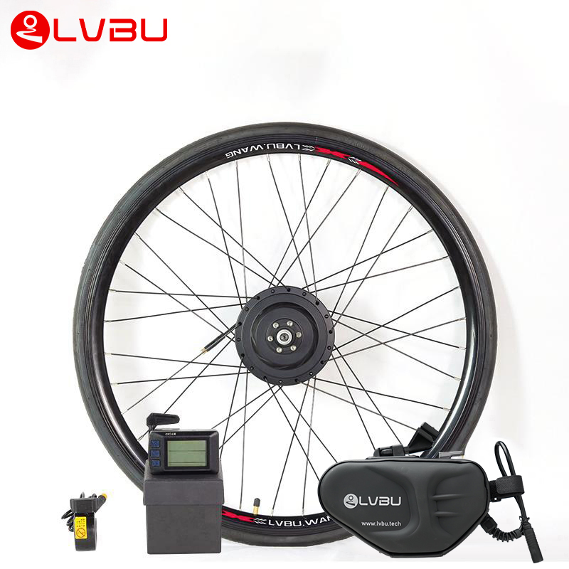 Ready to Ship New Arrival Hidden Saddle Bag Battery Electric Bicycle Motor Conversion Kits 16" 20" 24" 26"27.5" 28" 29" 700c Inches Hub Motor Kit