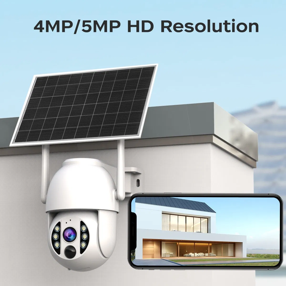 4G Solar Security Camera 3MP HD, IP66 Waterproof, Two-Way Audio, IR Night Vision, Motion Alert Wireless SIM Card Outdoor CCTV