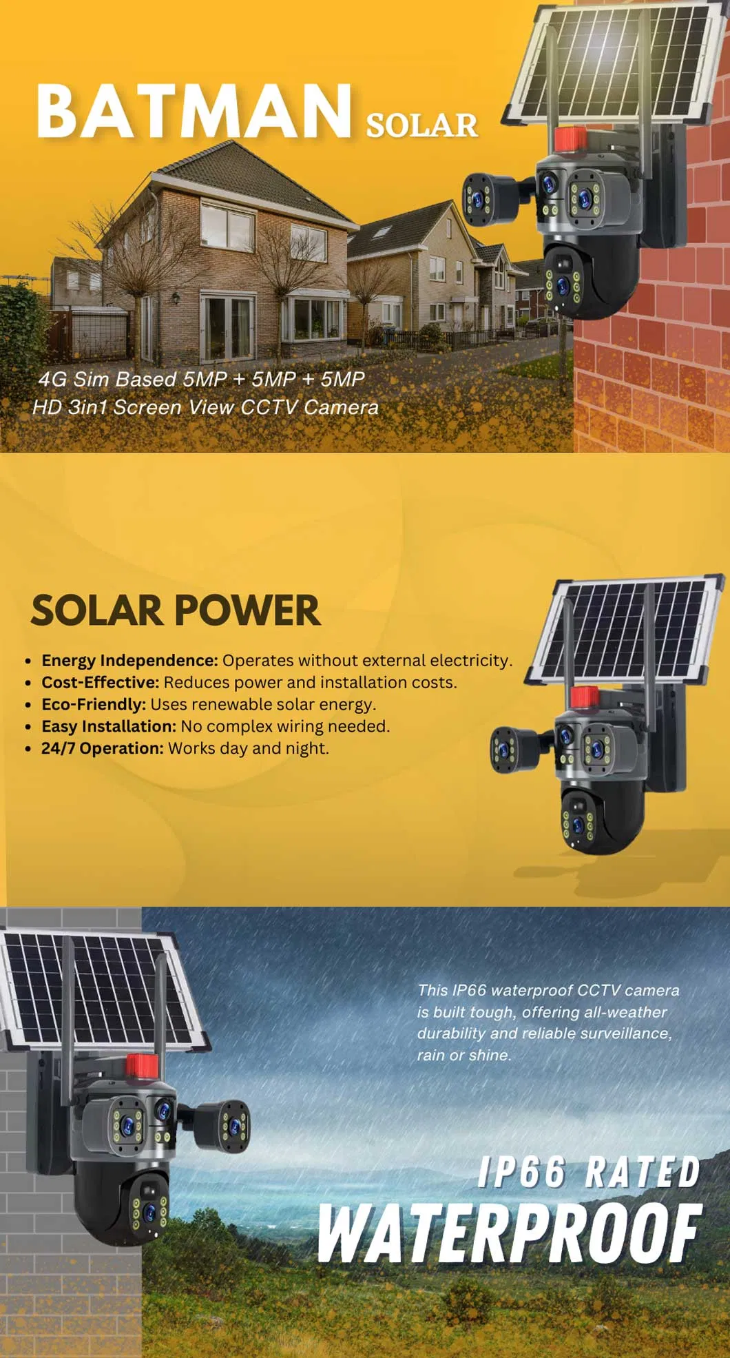 4G Solar CCTV Camera Detail 1