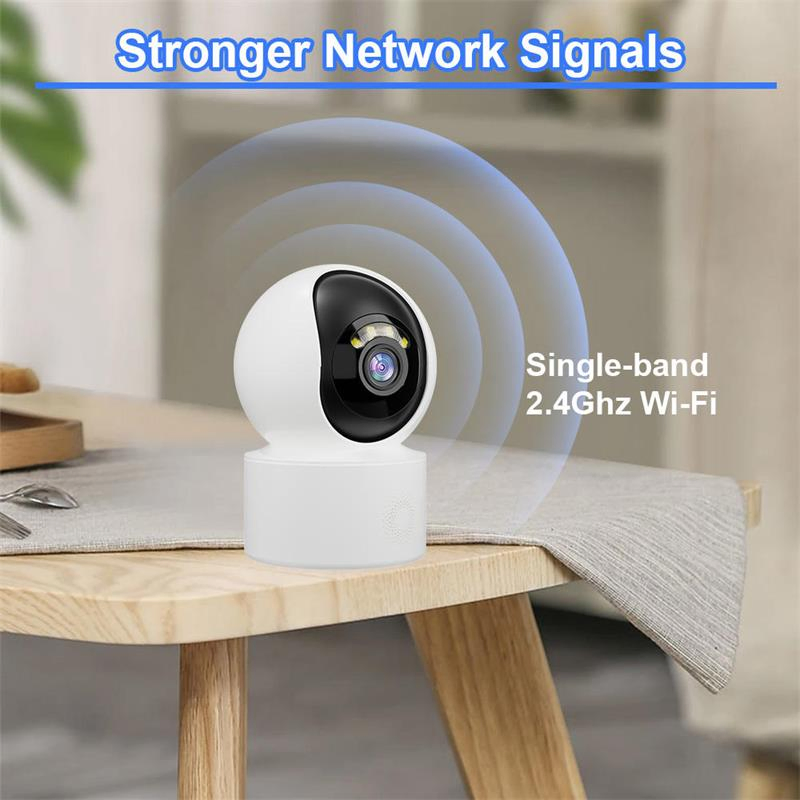 Full Color Night Vision Wireless Indoor 360 PTZ Security CCTV WiFi Camera with SD Card Slot