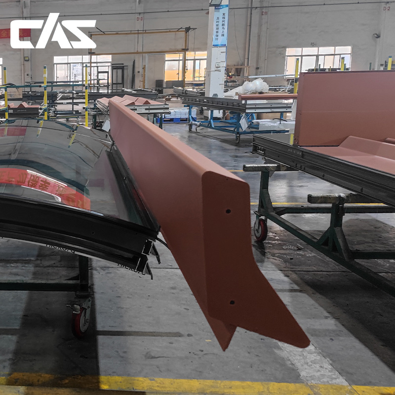 Building Facade Aluminum Glass Built Curtain Wall Hidden Capped Spandrel Unitized Facade