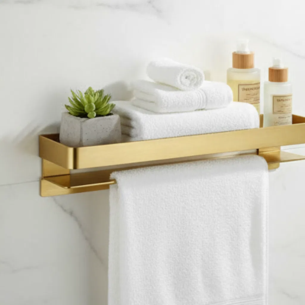 Solid Grab Shelf Dh-J01: Stylish Wall-Mount with Hidden Screws