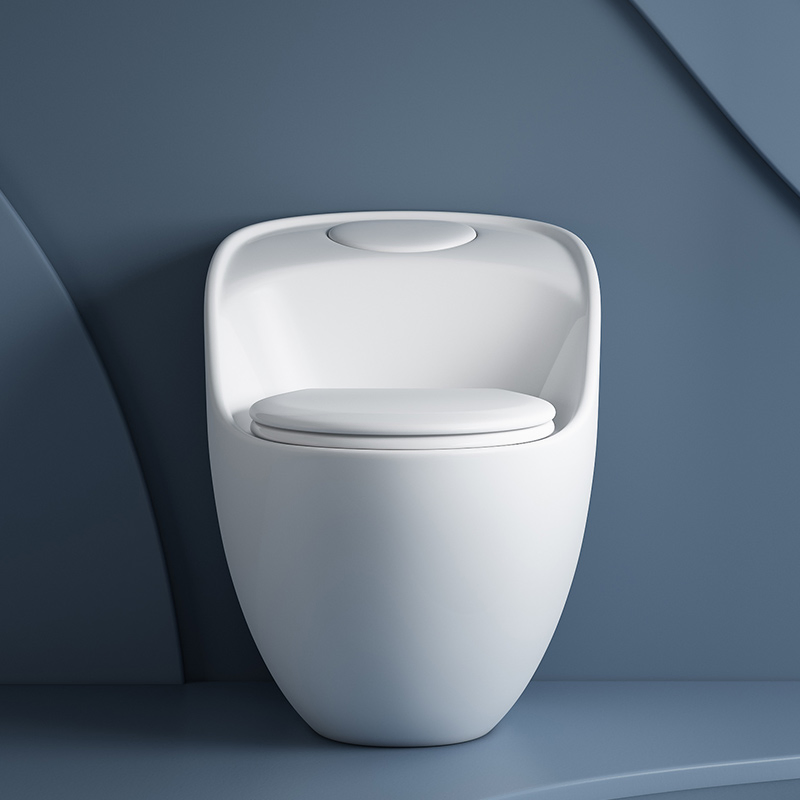 New Design Egg Shape Hidden Water Tank One Piece Toilet Water Close Siphonic Flushing Bathroom Toilet Ins Style