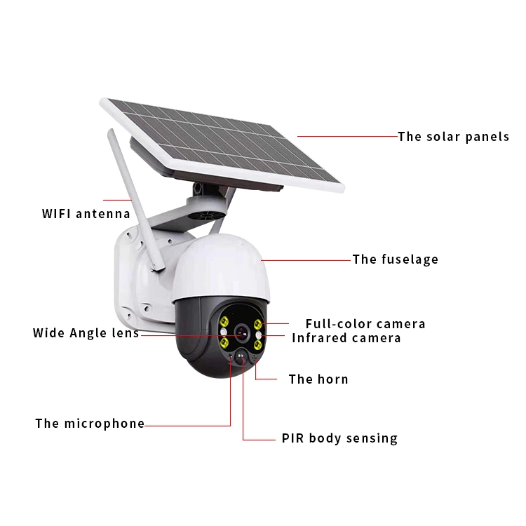 Home Security System P2p Waterproof 1080P Battery Powered Solar WiFi Camera