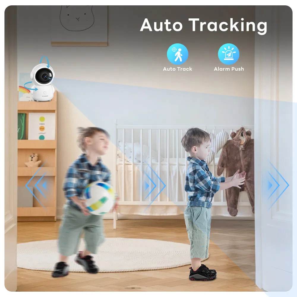 Y2 (AG) PTZ Baby Monitor 4.3 Inch Screen WiFi Auto Tracking APP Alarm Two-Way Audio Onvif IP Home Security Video Camera