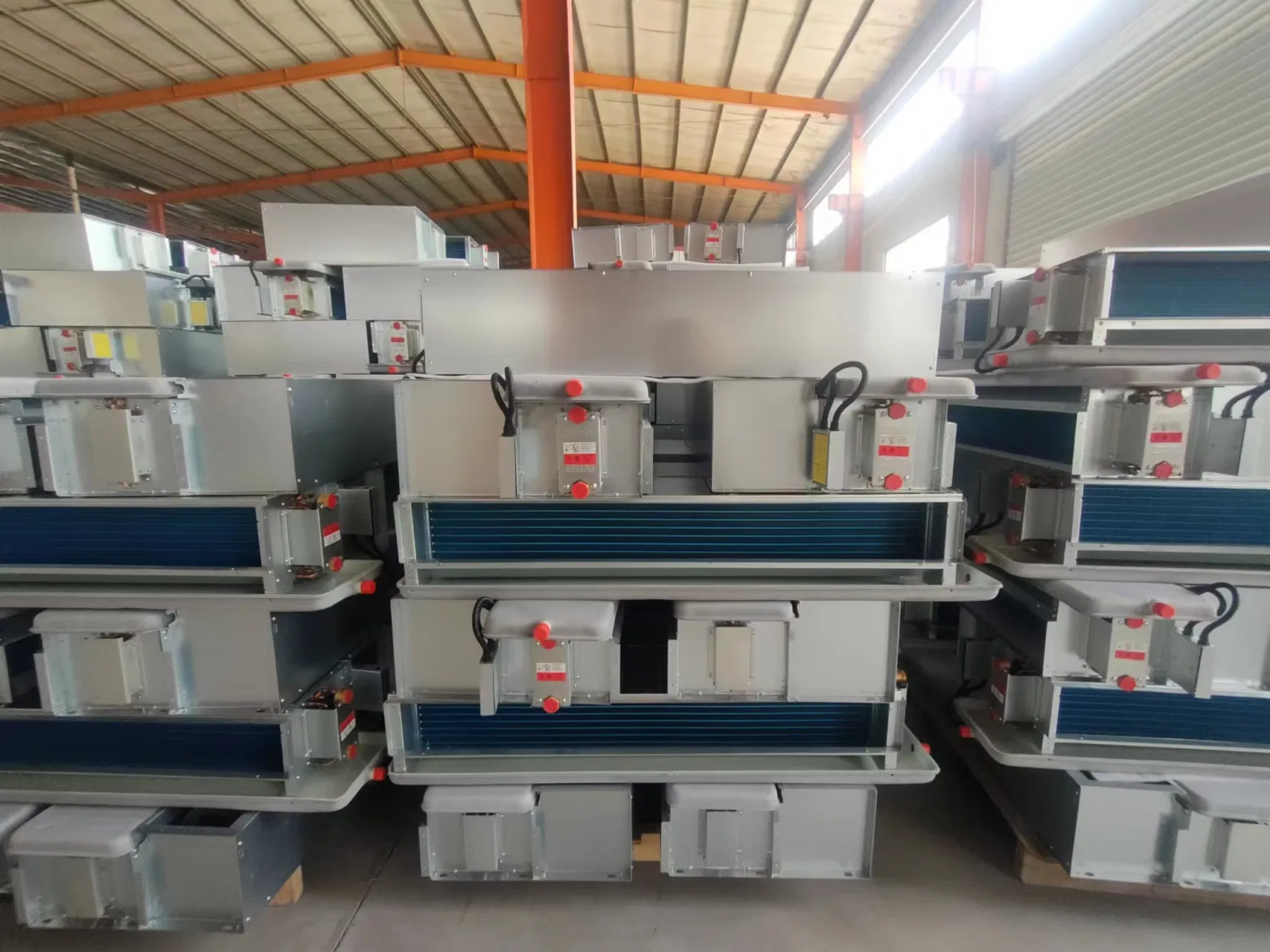 CE Certificate Ultra Thin Ceiling Concealed/Cassette Type/Hidden Water Duct Fan Coil Unit with 4 Pipes and 2 Pipes for Hotel and Halls