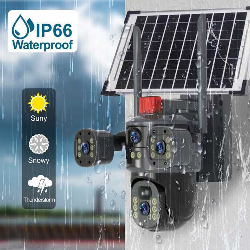 Solar Security Camera with 2-Way Audio, Wireless Outdoor Camera with WiFi &amp; Waterproof IP65