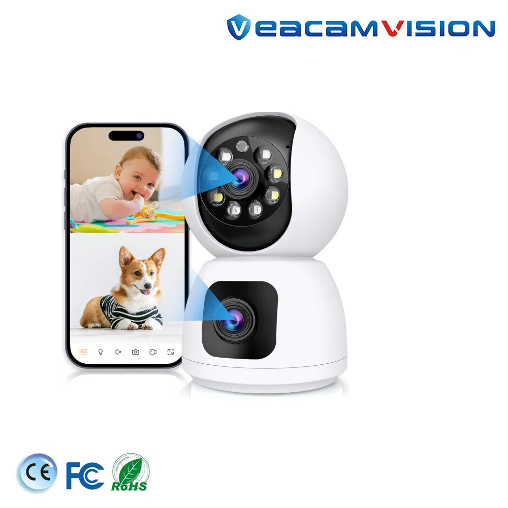 Security New 4MP Dual Lens Smart Home Indoor Wireless Security 4G IP PTZ CCTV Network Binocular CCTV Camera