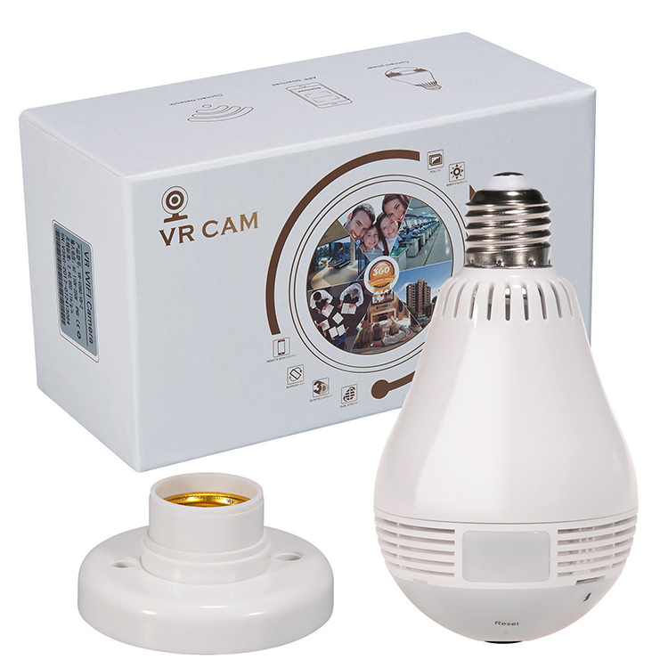 Wardmay V380 PRO 360 Degree Fisheye Lens Panoramic WiFi Wireless Light Bulb Camera