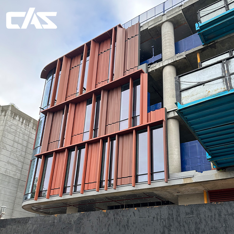 Building Facade Aluminum Glass Built Curtain Wall Hidden Capped Spandrel Unitized Facade