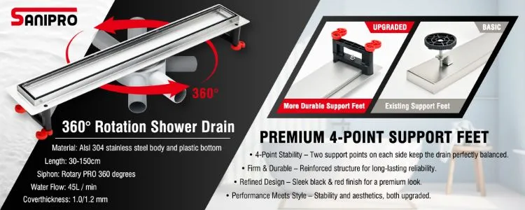 Stainless Steel Hidden Shower Drain