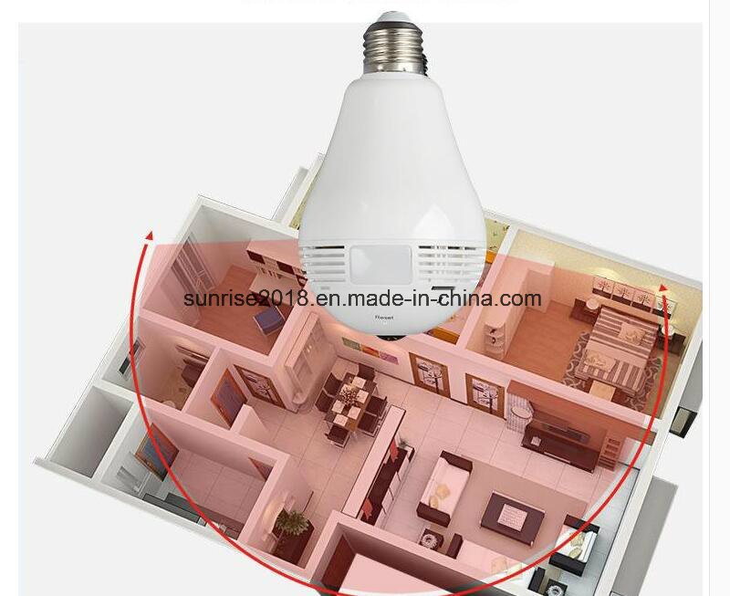 WiFi 360 Degree Security CCTV Camera Panoramic Fisheye Night Vision Lamp Camera