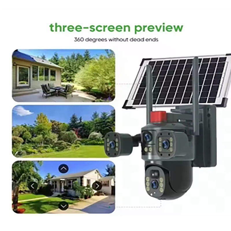 WiFi Outdoor Camera Wireless Solar/Battery Powered with Solar Panel, 360° Viewing, Ai Human Detection, Color Night Vision, Online Viewing