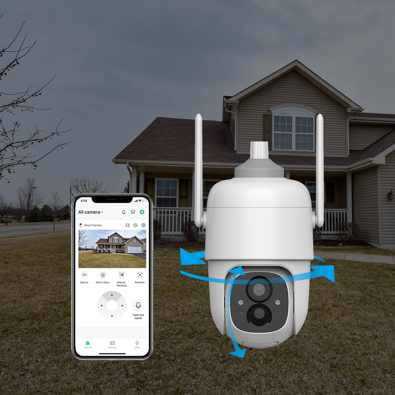 Battery Powered Smart Security WiFi PTZ Outdoor Camera