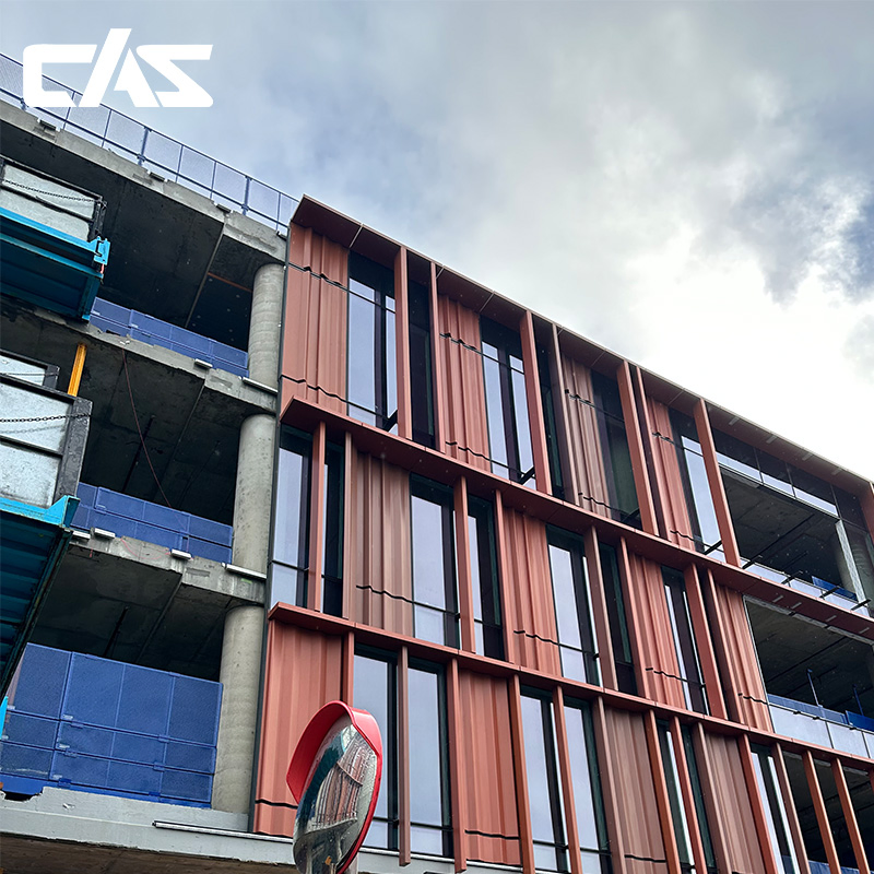 Building Facade Aluminum Glass Built Curtain Wall Hidden Capped Spandrel Unitized Facade