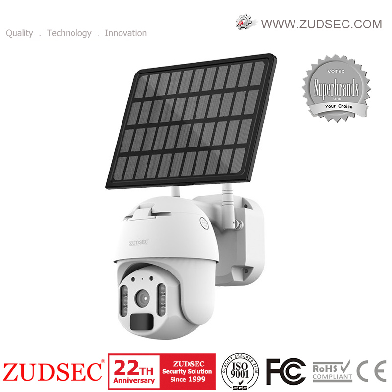 Smart Battery Powered Wireless WiFi CCTV Camera Outdoor Solar Panel
