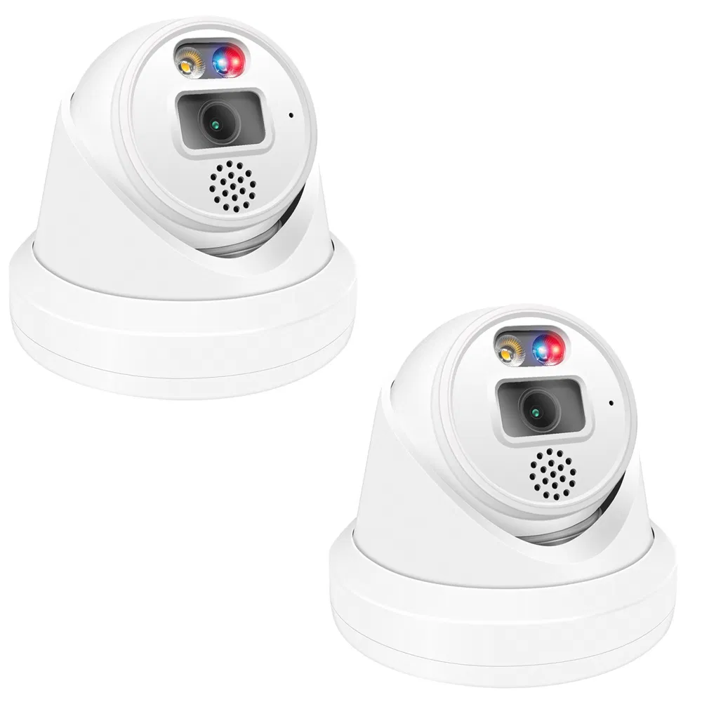 8MP Poe IP Camera Securtiy CCTV Camera with Two Way Audio Color Night Vision Motion Detect Red Blue Light Alert