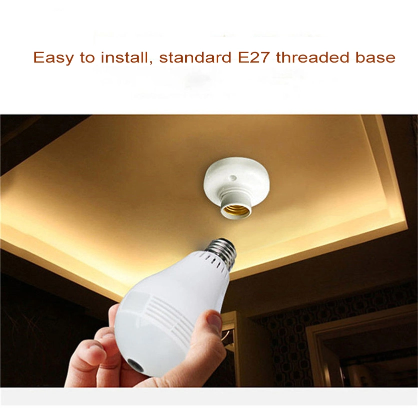 Wardmay V380 PRO 360 Degree Fisheye Lens Panoramic WiFi Wireless Light Bulb Camera