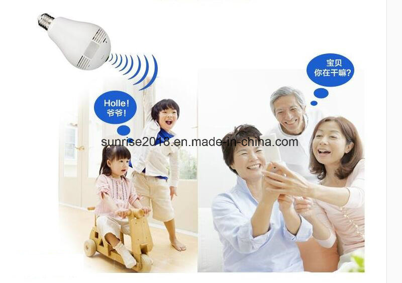 WiFi 360 Degree Security CCTV Camera Panoramic Fisheye Night Vision Lamp Camera