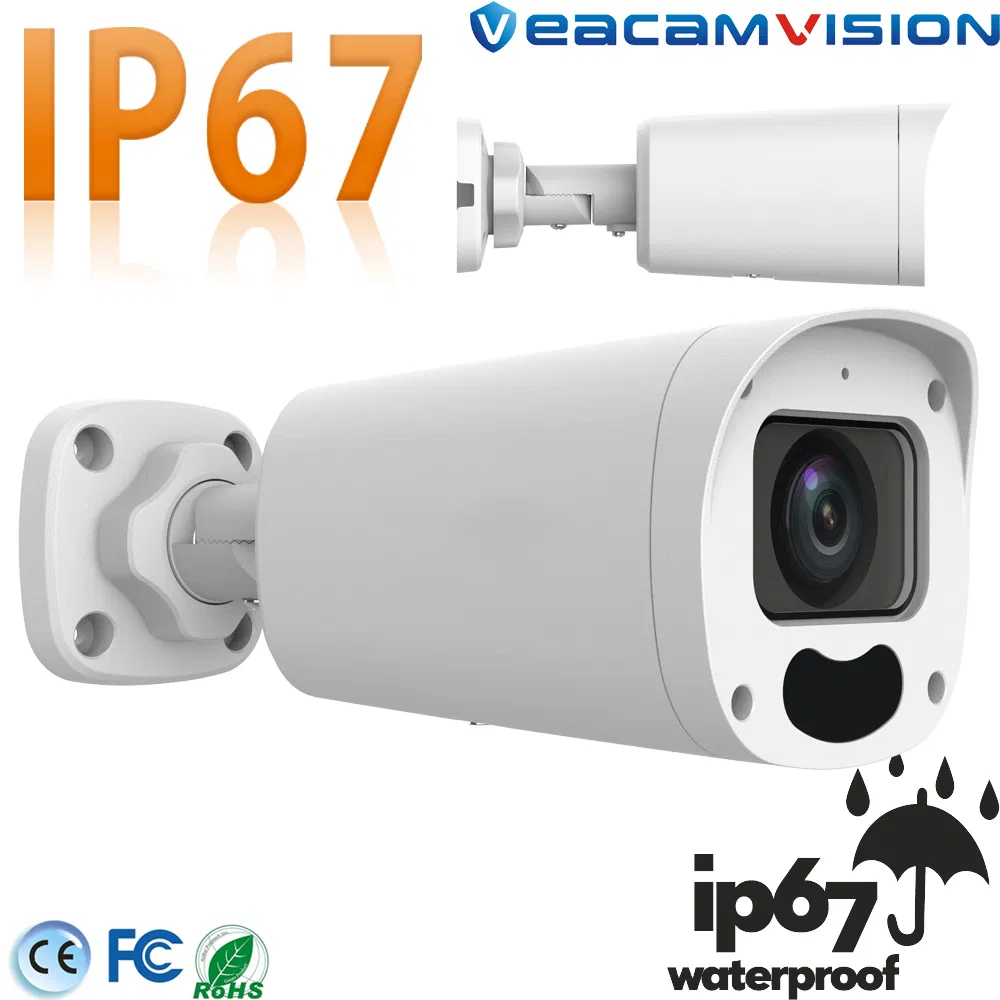 SD Card Slot Bullet IP67 Outdoor Waterproof WiFi 4G IP Network Camera with Built-in Mic and Poe Power