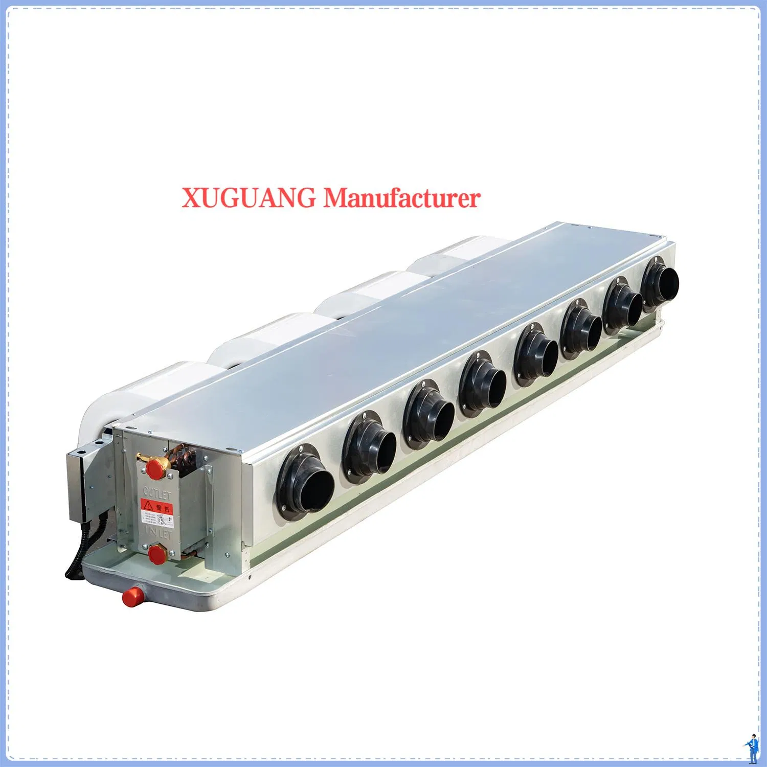 CE Certificate Ultra Thin Ceiling Concealed/Cassette Type/Hidden Water Duct Fan Coil Unit with 4 Pipes and 2 Pipes for Hotel and Halls